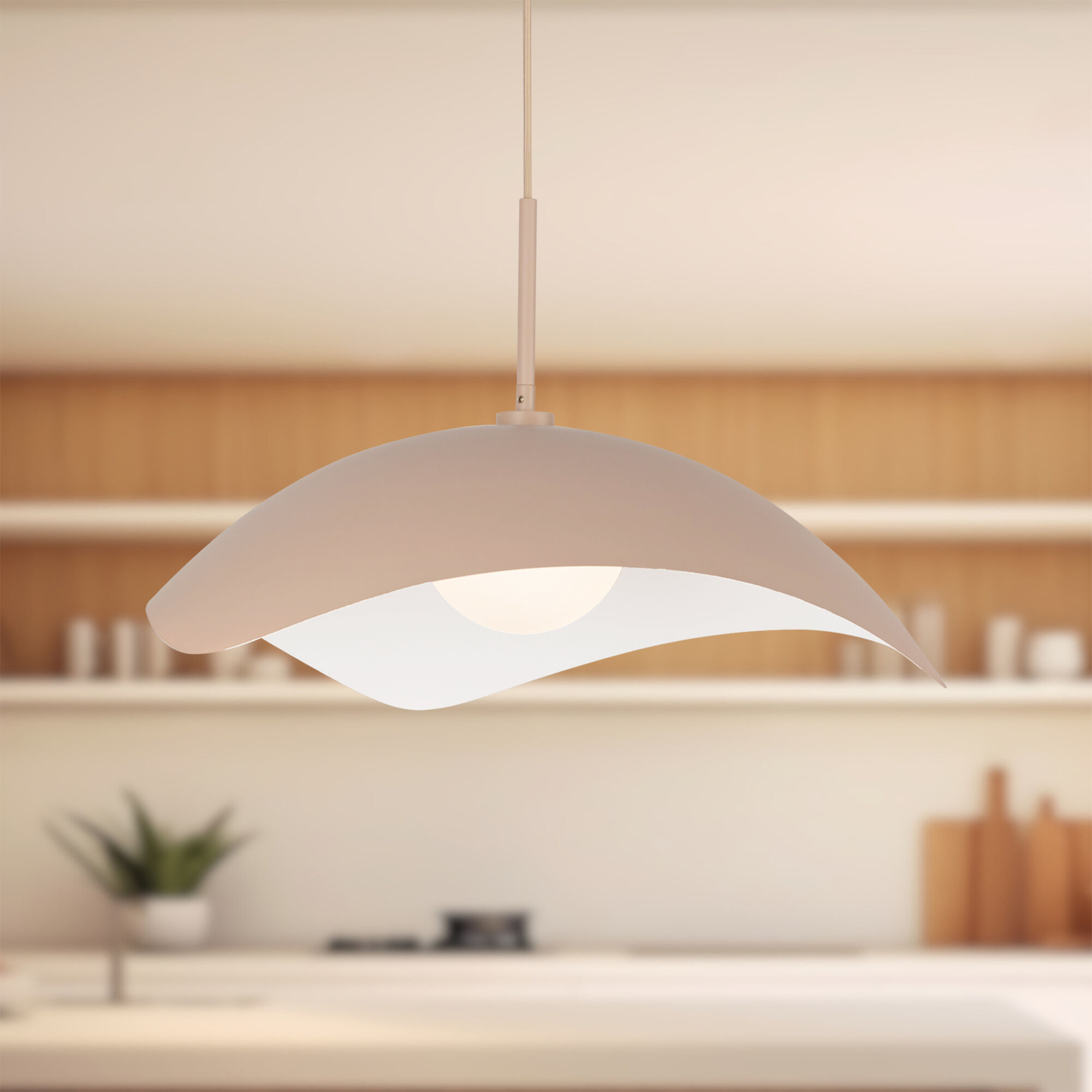 Kirby Pendant Ceiling Light in Peach