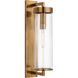 Visual Comfort Signature Collection Kelly Wearstler Liaison 1 Light 20 inch Antique-Burnished Brass Outdoor Bracketed Wall Sconce in Clear Glass, Large KW2123AB-CG - Open Box
