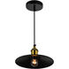 Brave 1 Light 9 inch Black Mini Pendant Ceiling Light