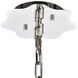 Villoy 6 Light 24 inch Polished Nickel with White Chandelier Ceiling Light