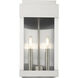 York 2 Light 16 inch Brushed Nickel Outdoor Wall Lantern