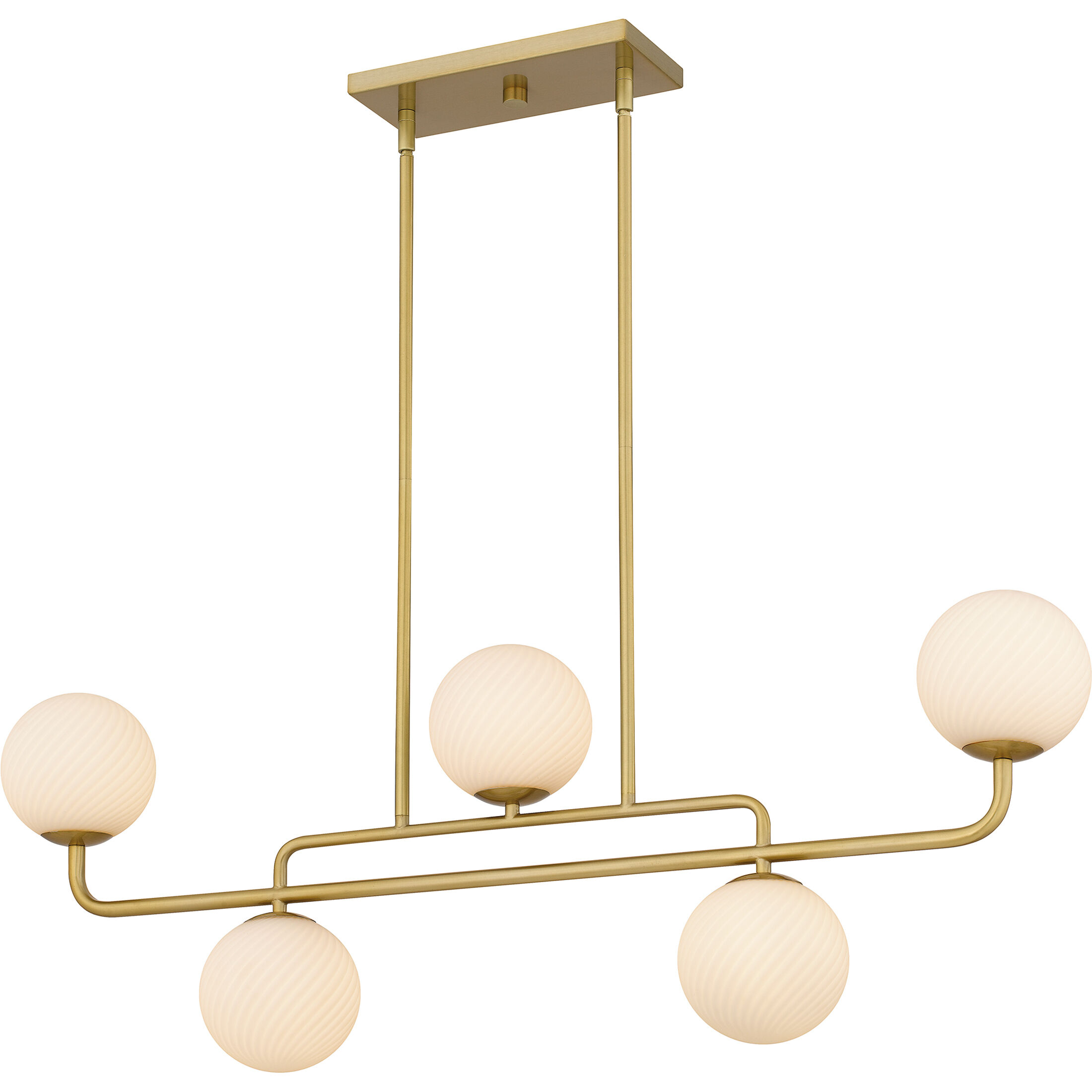 Regis 5 Light 40 inch Brushed Gold Island Light Ceiling Light, Medium
