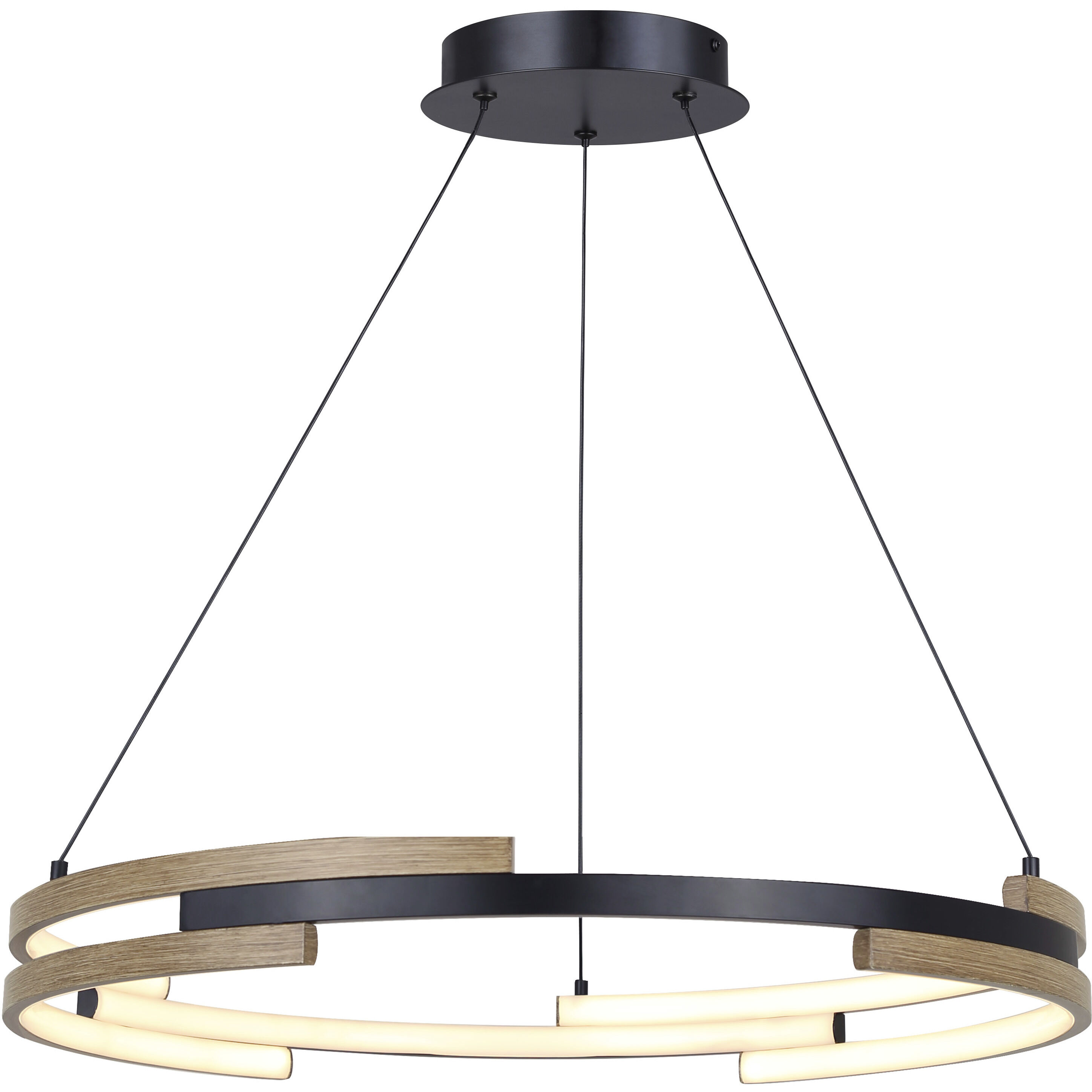 Azria LED 23.75 inch Matte Black Chandelier Ceiling Light