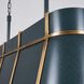 Brasserie 5 Light 52 inch Blackened Zinc and Heritage Bronze Linear Pendant Ceiling Light