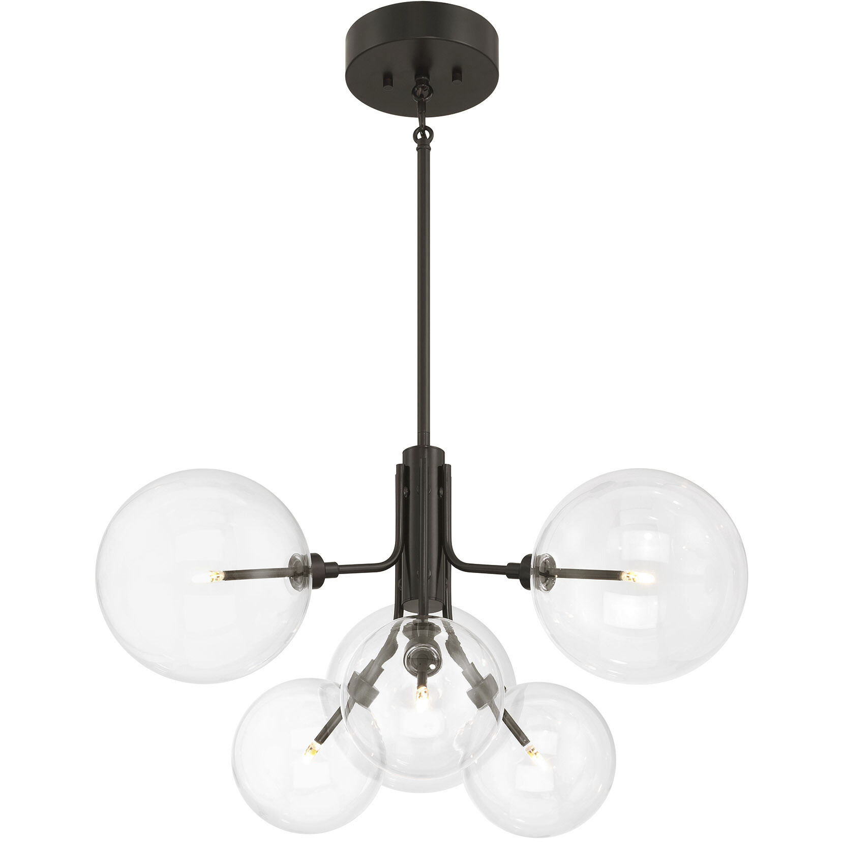 Contemporary LED 26.75 inch Oil Rubbed Bronze Chandelier Ceiling Light