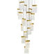 Lava LED 24 inch Brass Chandelier Ceiling Light