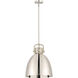Newton Bell 1 Light 14 inch Polished Nickel Pendant Ceiling Light