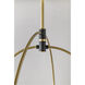 Willow 2 Light 38 inch Aged Brass / Black Chandelier Ceiling Light