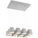 Borto LED 20 inch Grey Chandelier Ceiling Light