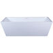Turner Glossy White Bathtub in 72 in.