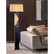 Half Moon 63 inch 100.00 watt Espresso and Brushed Nickel Floor Lamp Portable Light