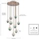 Utopia 9 Light 24.5 inch Lacquered Gold Pendant Ceiling Light
