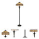 Tiffany 61 inch 60 watt Black Floor Lamp Portable Light