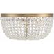 Nola 5 Light 20 inch Vibrant Gold Flush Ceiling Light