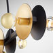 Artemis 6 Light 36 inch Noir and Gold Leaf Island Light Ceiling Light