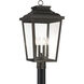 Minka-Lavery Great Outdoors Irvington Manor 4 Light 24.25 inch Chelesa Bronze Outdoor Post Mount in Incandescent, Clear Glass, Large 72177-189-C - Open Box
