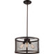 Mist 3 Light 16 inch Rubbed Oil Bronze Pendant Ceiling Light