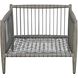 Borneo Weathered Dark Gray and Oyster White Outdoor Lounge Chair