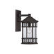 Vista II 1 Light 11 inch Black Coral Exterior Wall Mount