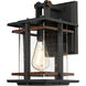 San Marcos 1 Light 11 inch Coal/Antique Copper Accents Outdoor Wall Mount, Great Outdoors
