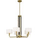 Chelsea 5 Light 30 inch Soft Brass Chandelier Ceiling Light