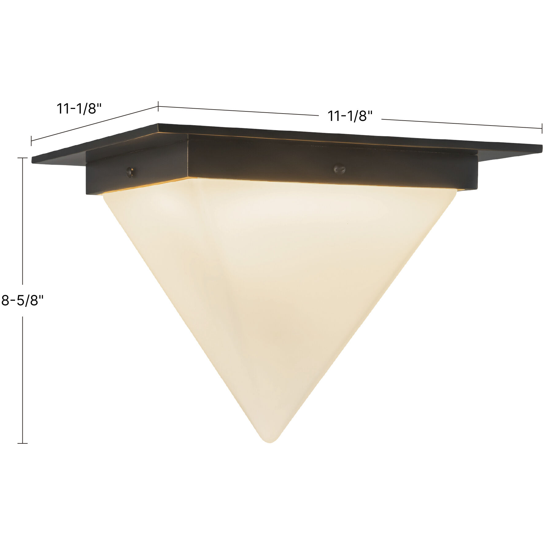 Mineral 1 Light 11.13 inch Urban Bronze and Matte Opal Glass Flush Mount Ceiling Light in Opal Glass Shade