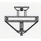 Prairie 4 Light 12 inch Bronze Semi-Flush Mount Ceiling Light in Gold White Iridescent