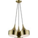 Waldorf 3 Light 21 inch Antique Brass Cluster Pendant Ceiling Light