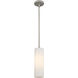 Downtown Urban Crown Point 1 Light 3.88 inch Satin Nickel Pendant Ceiling Light in Matte White