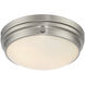 Lucerne 2 Light 13.25 inch Satin Nickel Flush Mount Ceiling Light, Essentials