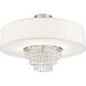 Carlisle 5 Light 22 inch Brushed Nickel Semi-Flush Mount Ceiling Light