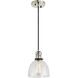 Nob Hill 1 Light 7 inch Polished Nickel and Black Pendant Ceiling Light