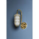 Holkham 1 Light 4.75 inch Aged Brass/Off White Wall Sconce Wall Light