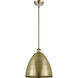 Ballston Dome LED 12 inch Antique Brass Pendant Ceiling Light