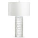 Cassis 26.75 inch 150.00 watt Hand-Etched, Off-White Table Lamp Portable Light