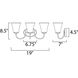 Logan 3 Light 19 inch Satin Nickel Bath Vanity Wall Light