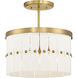 Coronelle 3 Light 16 inch Legacy Brass Convertible Semi-Flush Ceiling Light