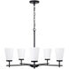 Drake 5 Light 28 inch Matte Black Chandelier Ceiling Light