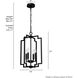 Zoanne 4 Light 14 inch Matte Black Pendant Ceiling Light