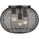 Calypso 3 Light 15 inch Matte Black Flush Mount Ceiling Light