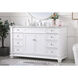 Wesley 60 X 22 X 35 inch White Vanity Sink Set