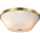 Royale 16 inch Burnished Brass Flush Mount Ceiling Light
