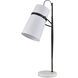 Banded Shade 28 inch 60 watt Matte Black Desk Lamp Portable Light
