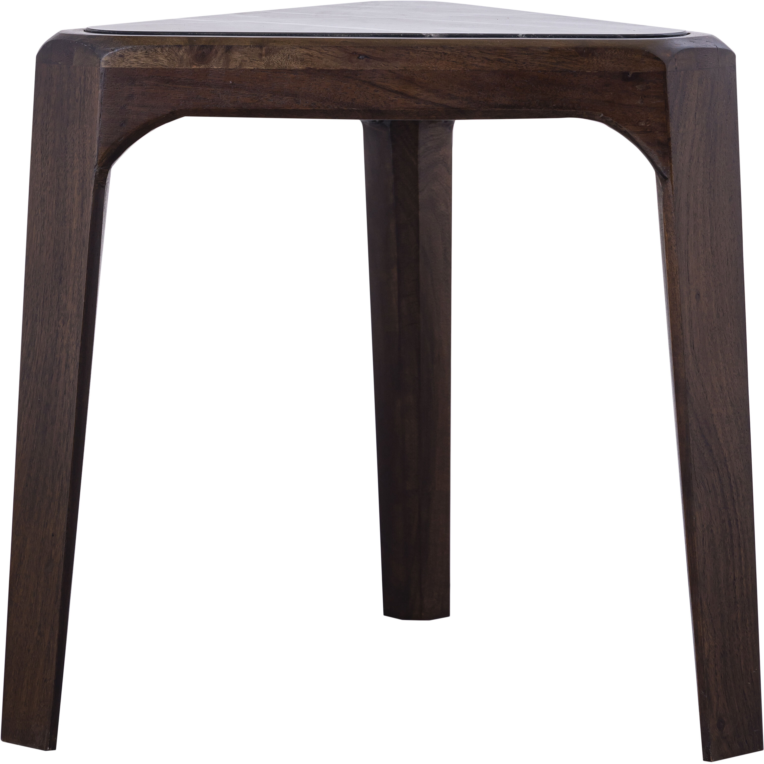 Treble 20 X 20 inch Walnut with Black Accent Table