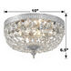 Waltham 2 Light 10 inch Polished Chrome Flush Ceiling Light in Clear Hand Cut