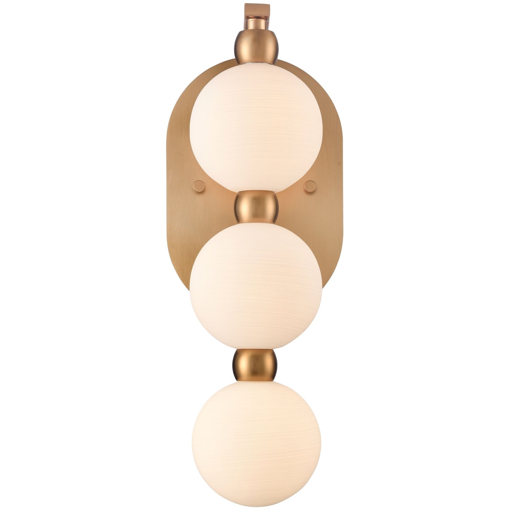 Mod 3 Light 6.75 inch Satin Brass Sconce Wall Light