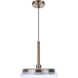 Centric LED 14 inch Satin Brass Pendant Ceiling Light
