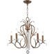 Serafina 5 Light 26 inch Hand Applied Venetian Golden Bronze Chandelier Ceiling Light
