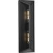 Bristol 2 Light 24 inch Matte Black Outdoor Wall Lantern