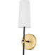 Mel 1 Light 5 inch Brass and Black Wall sconce Wall Light